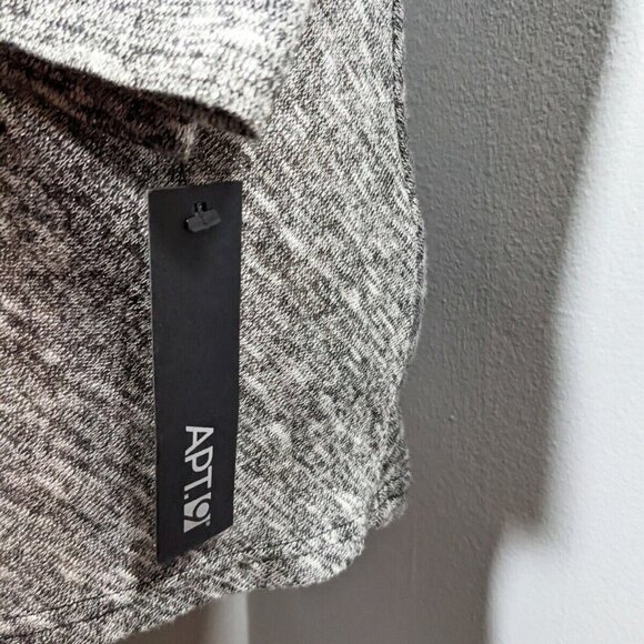 Apt 9 Medium Tunic Top Black Heathered Silver Metallic 3/4 Dolman Sleeve Top NWT - Picture 3 of 3
